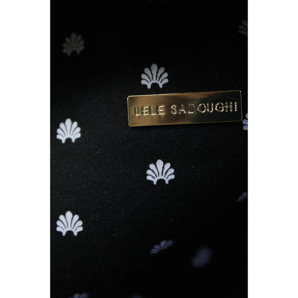 Lele Sadoughi Black Velvet Pearl Embellished Essentials Pouch NWOT - Picture 7 of 10